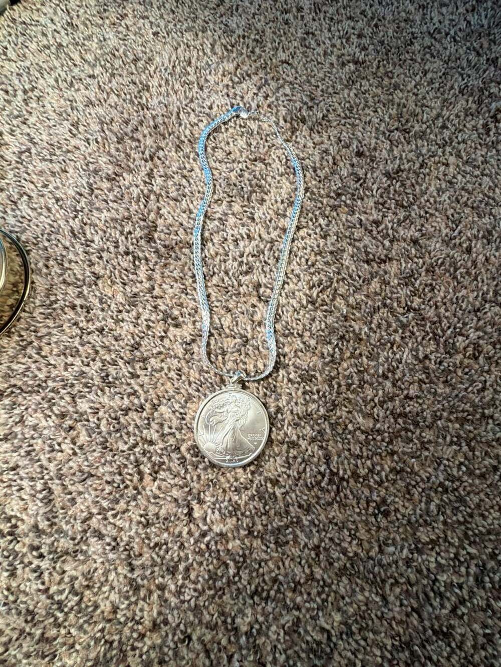 2026 1oz Fine Silver American Eagle Coin Pendant Necklace value 300$